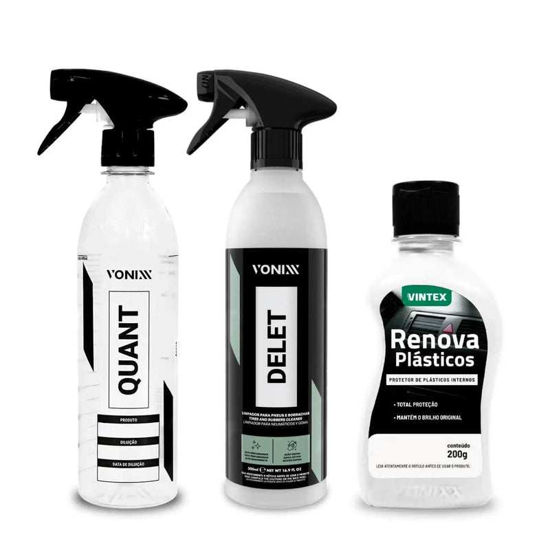 Kit Vonixx Quant Diluidor Renova Delet Plastics 500ml